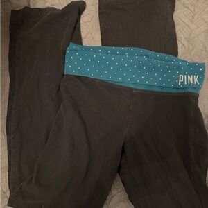 Victoria's Secret Teal and Black Yoga Leggings